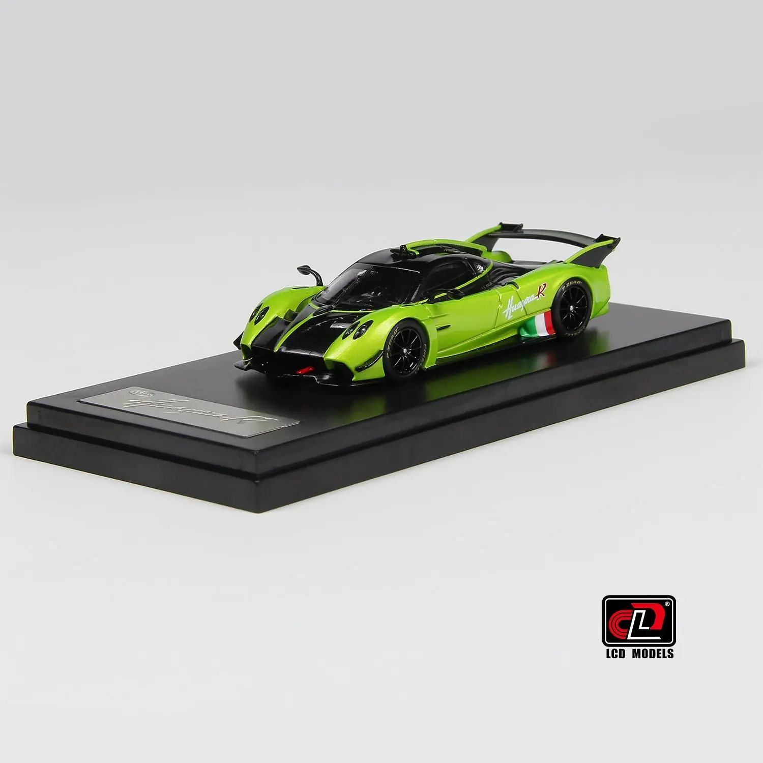 LCD 1:64 Supercar Limited Edition Green Huayra R Pearl White Alloy Car Model Display