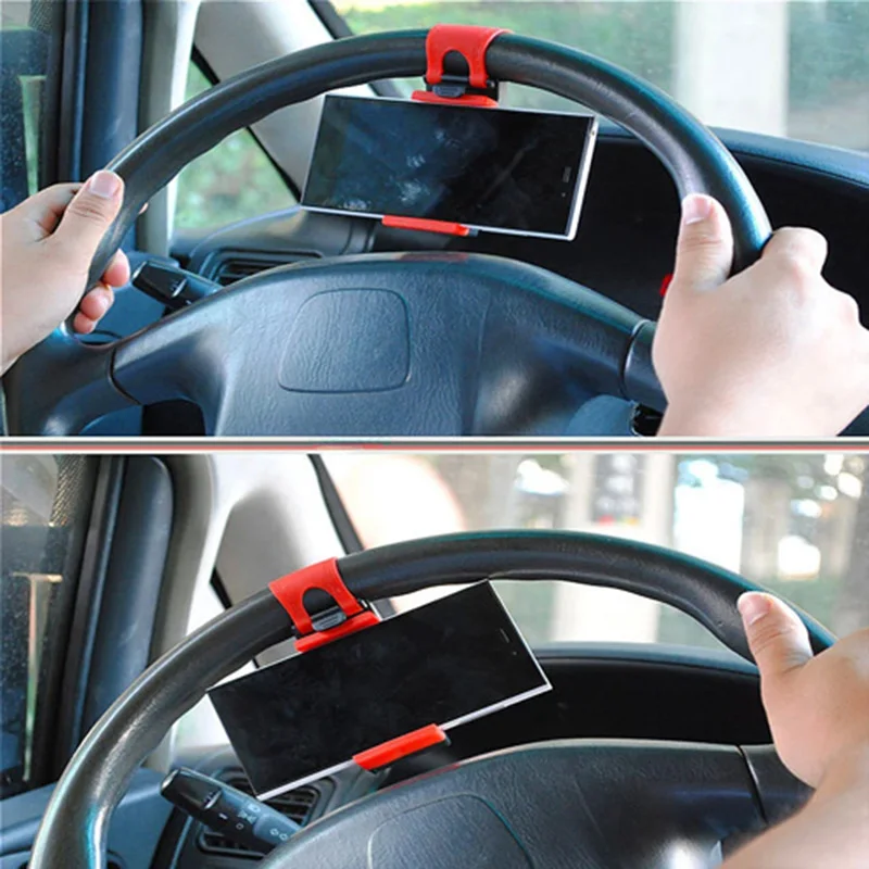 Daily Home & Car Steering Wheel Phone Holder - Cozy Home Car Navigation Mount Daily Car Phone Stand