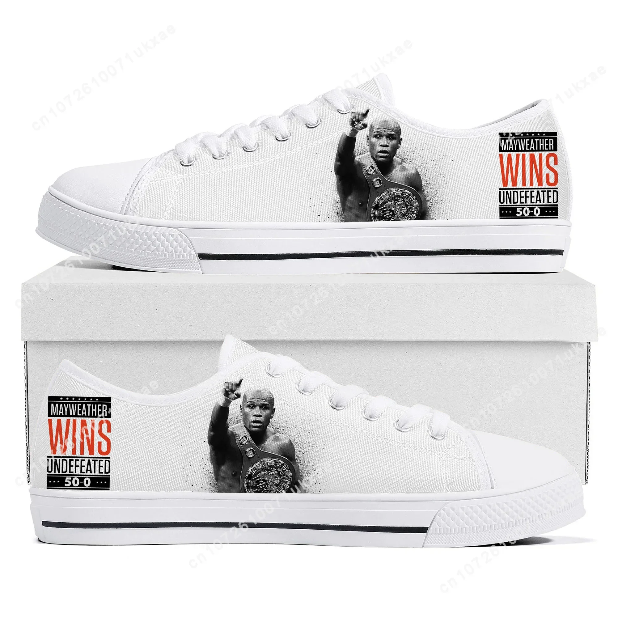 F-Floyd M-Mayweather U-Undefeated B-Boxing Low Top Sneakers Men Women Teenager Canvas Sneaker Casual Custom Shoes Customize Shoe