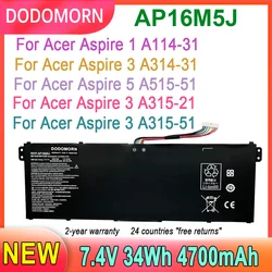 DODOMORN AP16M5J Laptop Battery For Acer Aspire 1 A114-31/A114-32 N17Q2 3 A314-31 A315-21 A315-51 A515-51 A315 ES1-523 4810mAh