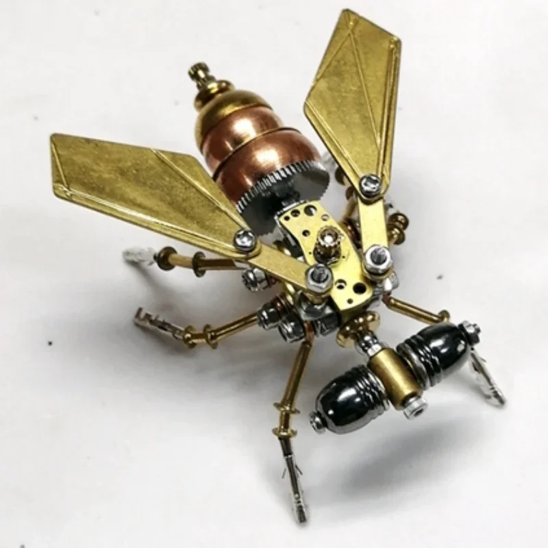 Puzzle 3D mały Fly Model owady mechaniczne metalowe DIY montaż Puzzle zabawki prezent urodzinowy dla dziecka dorosłego