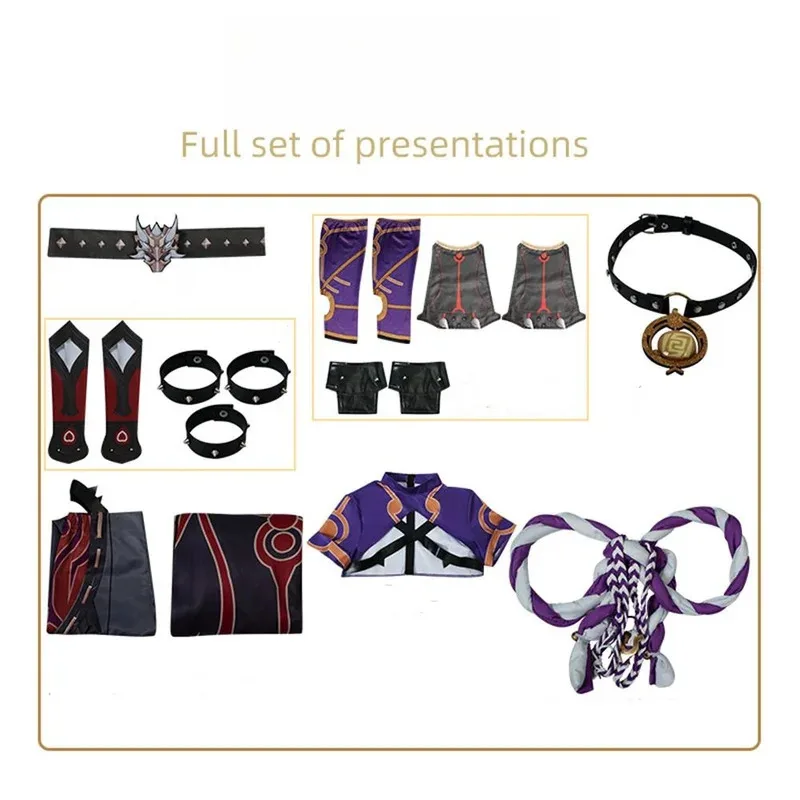 OP01 Arataki Itto Cosplay Costume Uniform Wig Anime Halloween Carnival Party Clothes6Gd@!