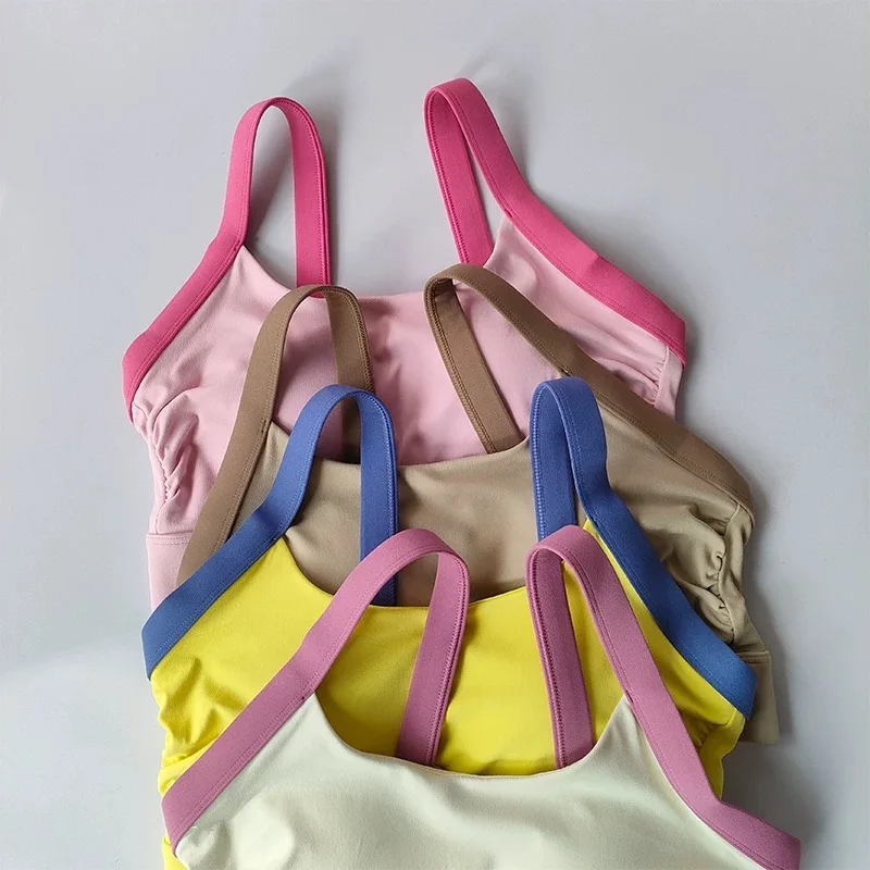 بدلة يوجا للتدريب على الجري بكوب واحد عالي الكثافة للنساء، حمالة صدر رياضية سريعة الجفاف، حمالة صدر للياقة البدنية بظهر جميل