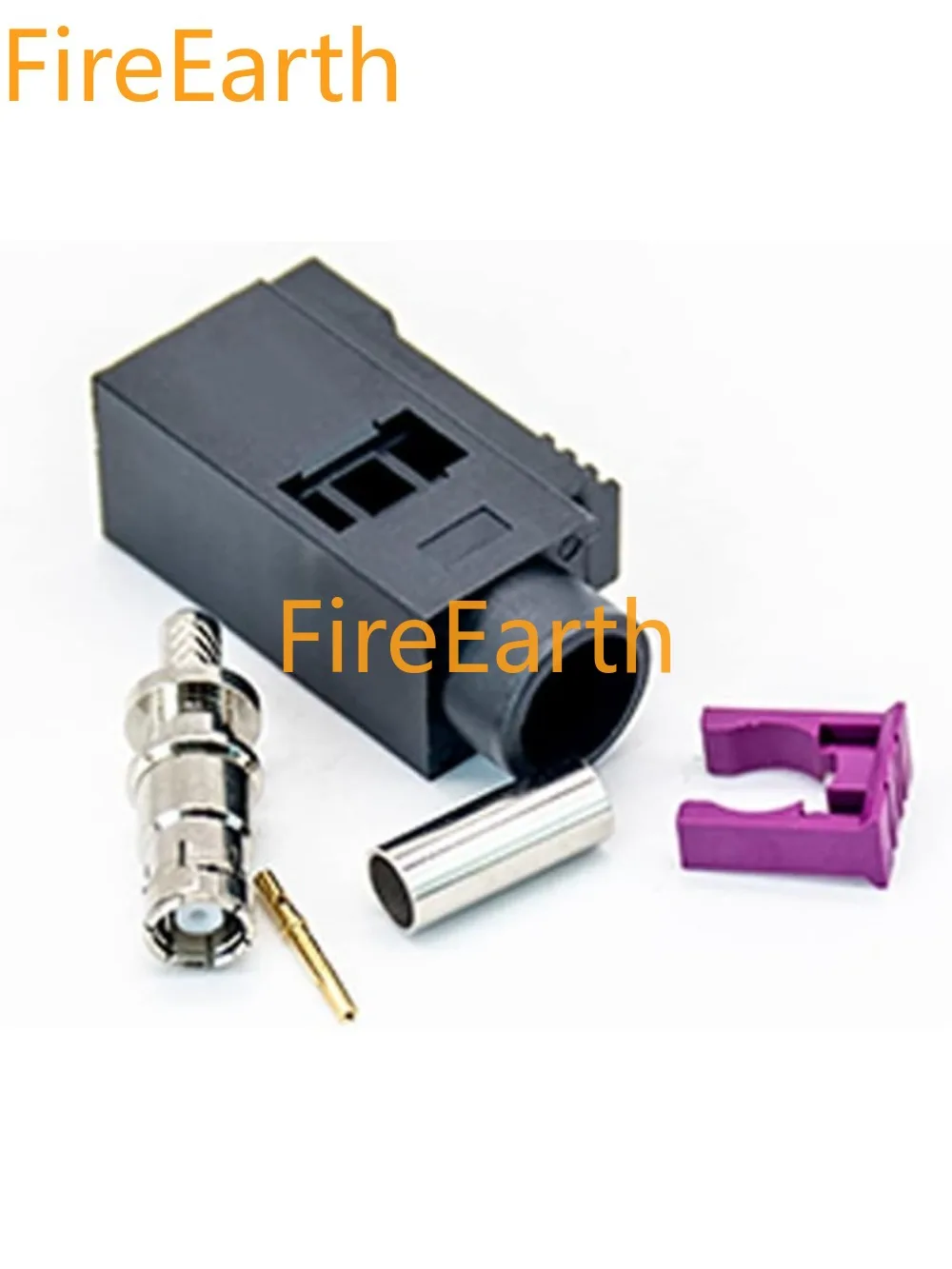 Fakra R-F Connectors Car Radio Stereo Fakra A Female Black Crimp Connector for RG316 RG174 Cable
