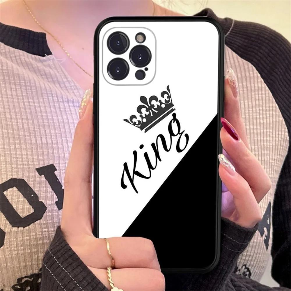 King Queen Princess Phone Case Silicone Soft for iphone 15 14 13 12 11 Pro Mini XS MAX 8 7 6 Plus X XS XR Cover image 3