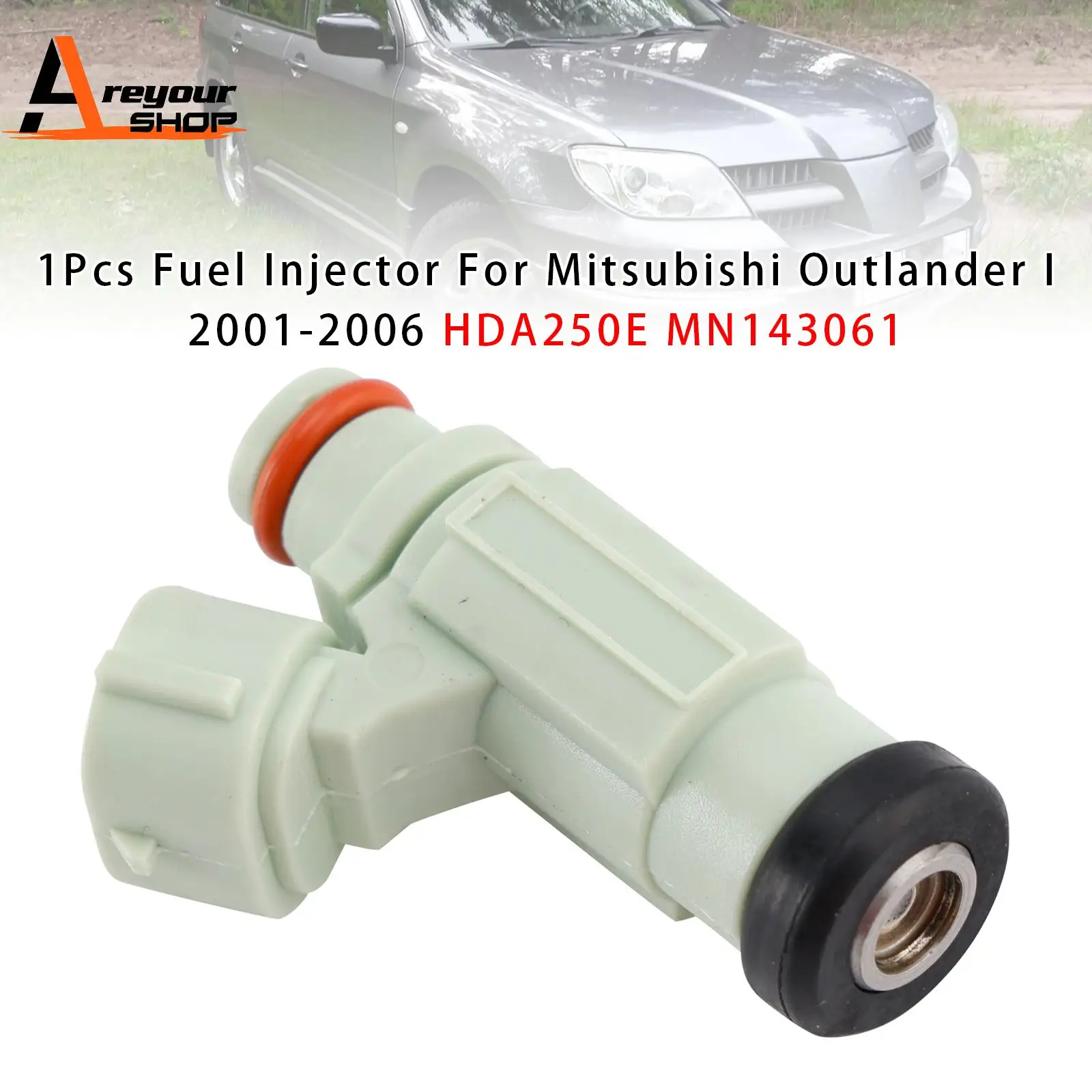 

Areyourshop 1Pcs Fuel Injector for Mitsubishi Outlander I 2001 2002 2003 2004 2005 2006 HDA250E MN143061