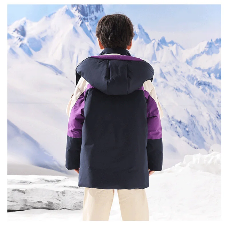 2024 Russian Winter Children Boys Down Jacket Waterproof Thicken Warm Teenage Boy Ski Jacket 3-16 Years Kids Boys Parkas