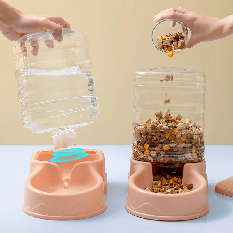 Pet Automatic Feeder Large Capacity Cat Dog Food Dispenser For Pet Water Drinking,feeding Food Dispenser Water Bowl
