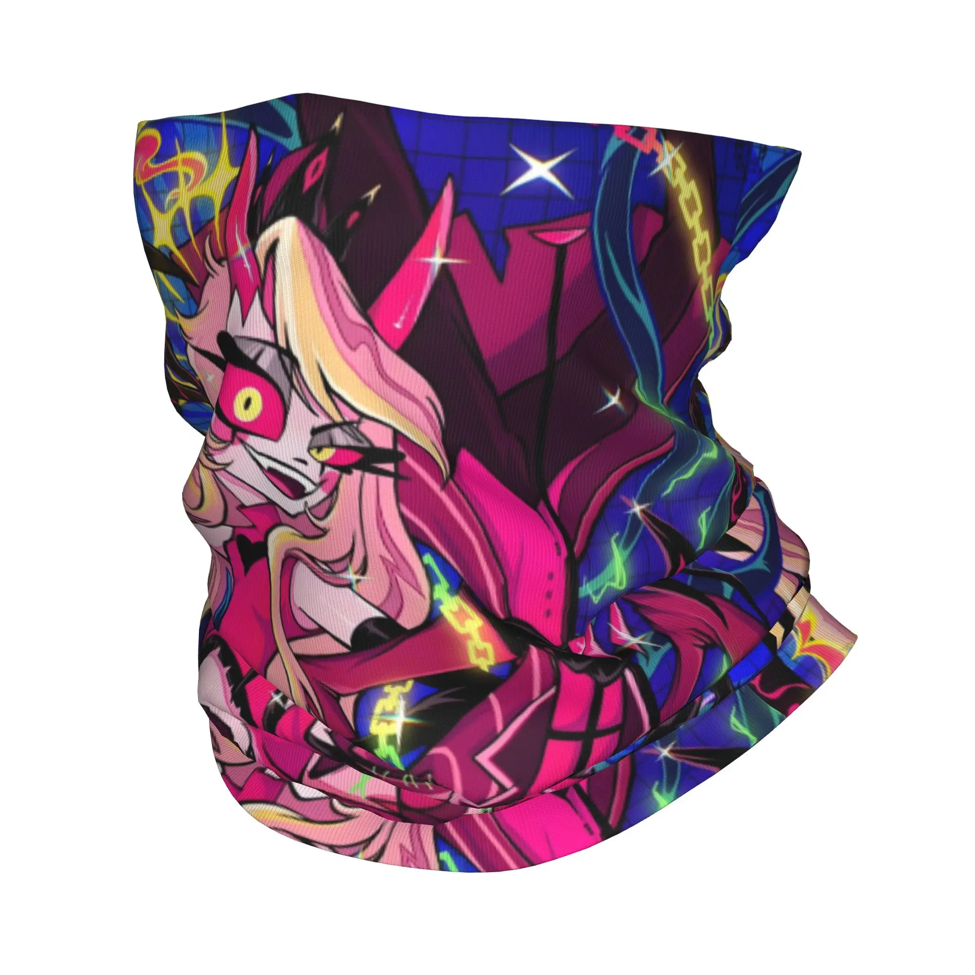 

Пользовательские Hazbins Hotels шейные гетры для мужчин и женщин ветрозащитный зимний музыкальный комедийный ретро-дизайн бандана шарф для лыж