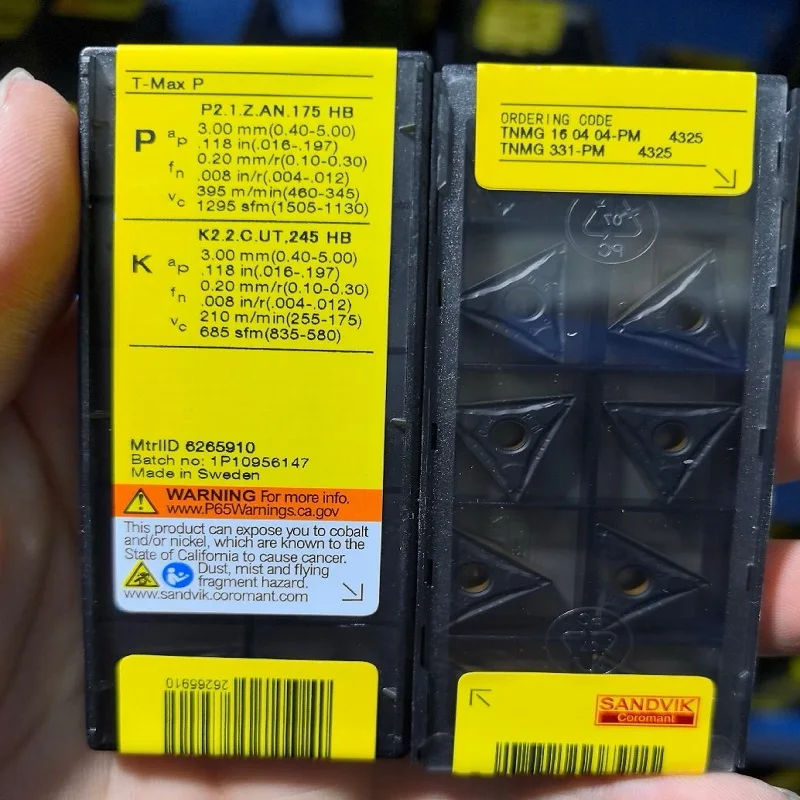 

Hard alloy cutting blades TNMG160404-PM 4225 4215