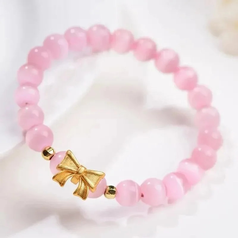 Opal Crystal Butterfly Female Bracelet on the Run Princess Ins All-Matching Graceful Trendy Student High Quality Gift