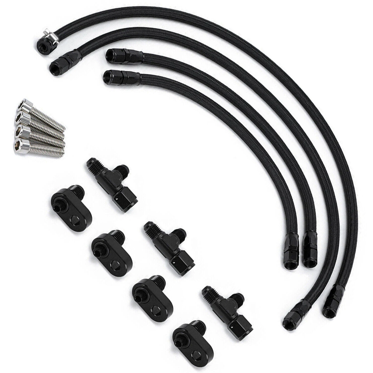 4AN Steam Vent Hose Kit For LS LSX LS1 LS2 LS6 LM7 Complete Coolant Crossover