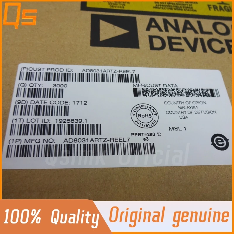 AD8031ARTZ AD8031 H04 SOT-23-5 80MHz Asli Baru Chip IC Amplifier Rel Ke Rel