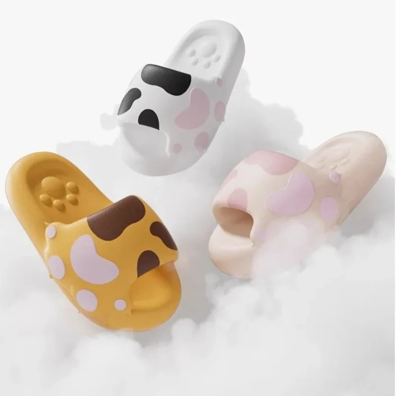 

Home Slipper Men Cat Paw kitten Cloud Summer Sandal Beach Cartoon Cute Kawaii Non Slip Flip Flop House Shoe Slide Funny Women