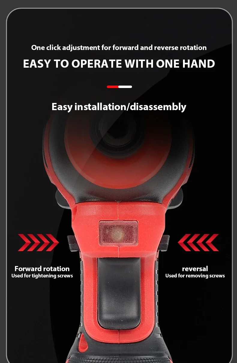 Electric Goddess 3200rpm Cordless Impact Driver 280Nm Brushless Motor Electric Drill Wood/Bolt/T-Mode For Dewalt 20V Battery