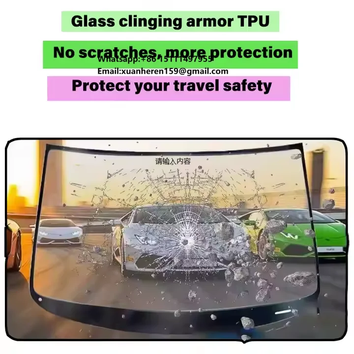 

1 Years Warranty Ultra HD Car Windshield TPU Window Protection Film Armored Car Transparent Anti Shatter Safety Glass Armor Film