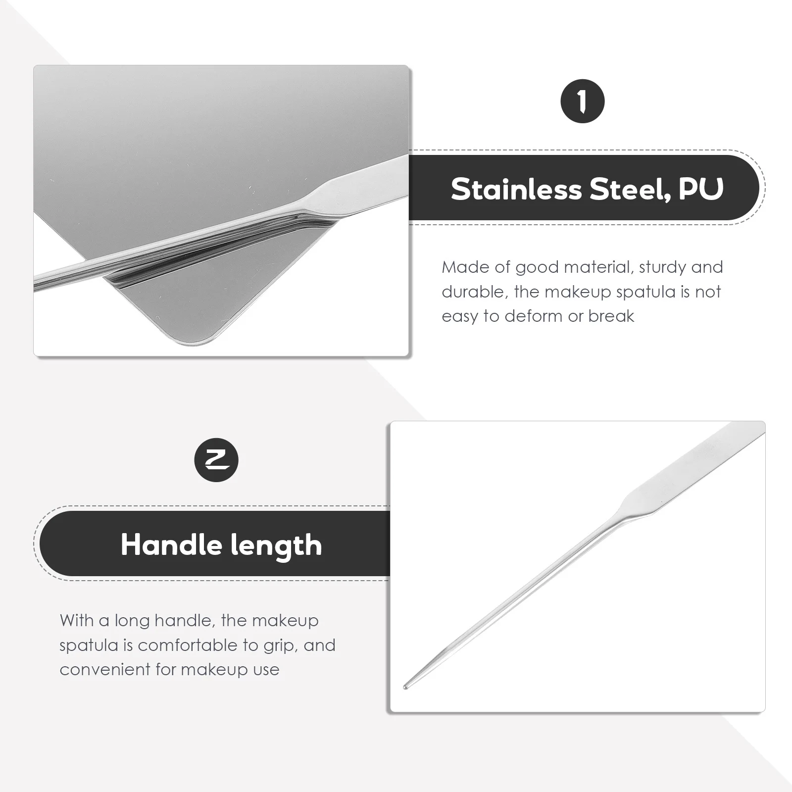 1 zestaw szpatułek ze stali nierdzewnej do mieszania podkładu i pigmentów, narzędzie do mieszania podkładu, koreańska szpatułka do makijażu