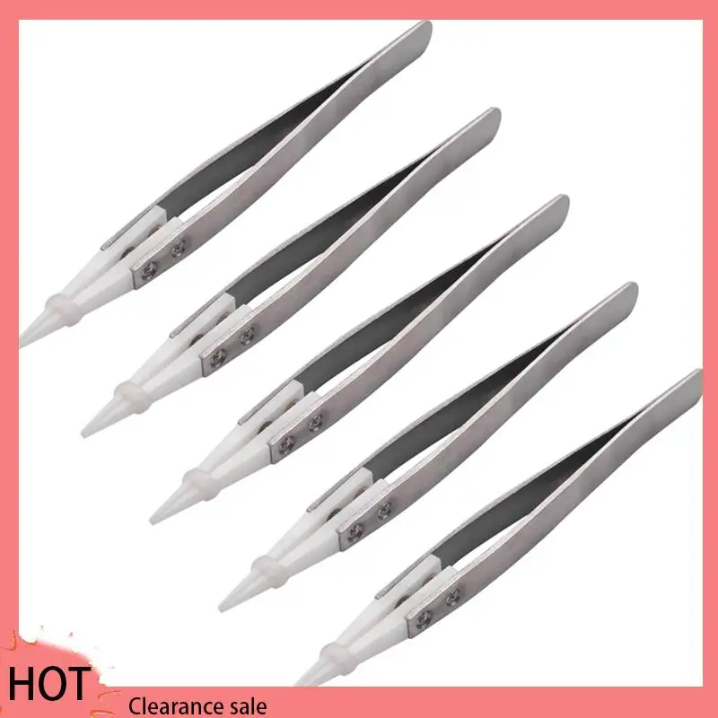 

A88Z 5X Пинцет с ручкой из нержавеющей стали Огнеупорные кислотостойкие остроконечные пинцеты