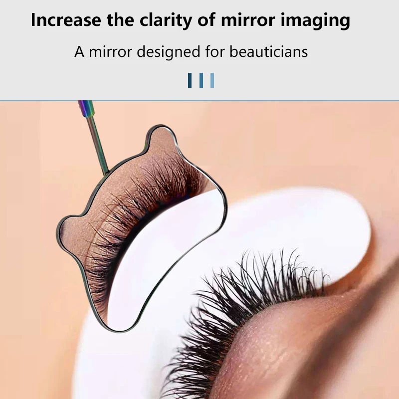 【1Pcs Cat Head Stainless Steel Multifunction Checking Lash Mirror Eyelash Extension Beauty Makeup Portable Eyelashes Mirrors】