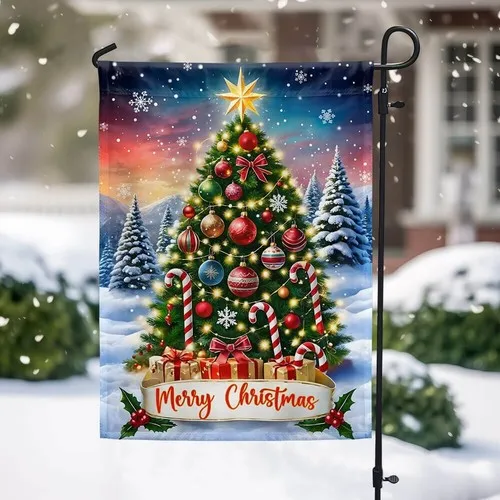Christmas Tree Merry Christmas Flag Graden Flag YYN UUV EEU SSL