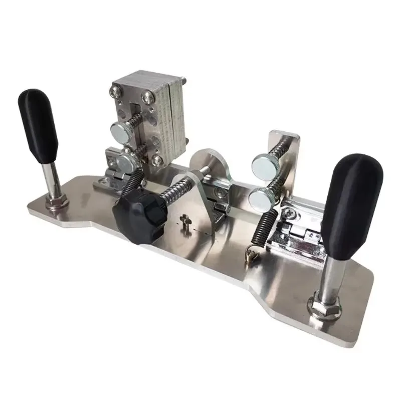 Handheld V-Jaw 304 Stainless Steel DIY Sharpening Tools with Fixed-Angle Grinder Jig for Blade Blank Rough Grinding Sanded