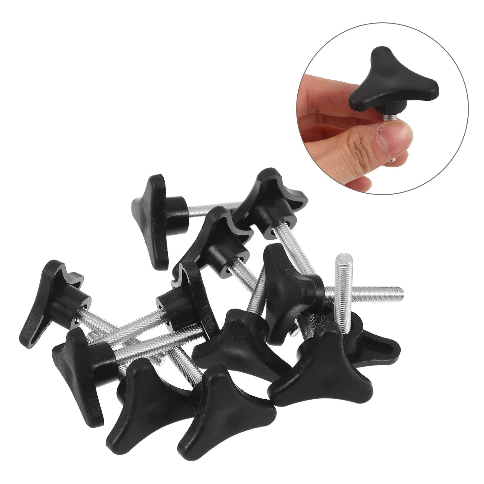 

12Pcs Bedside Commode Screws Portable Toilet Chair Replacement Thumb Screws Hand Threaded Fastener Kit for Commode Chair