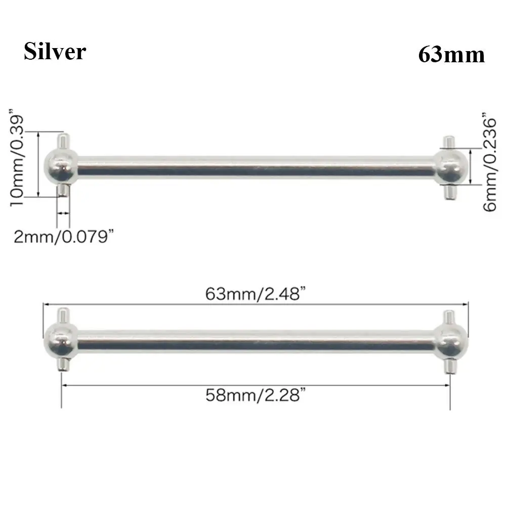 100mm Steel Metal Overall Length 61mm Remote Control Car HSP Unlimited RC Car Parts Drive Shaft Dogbone