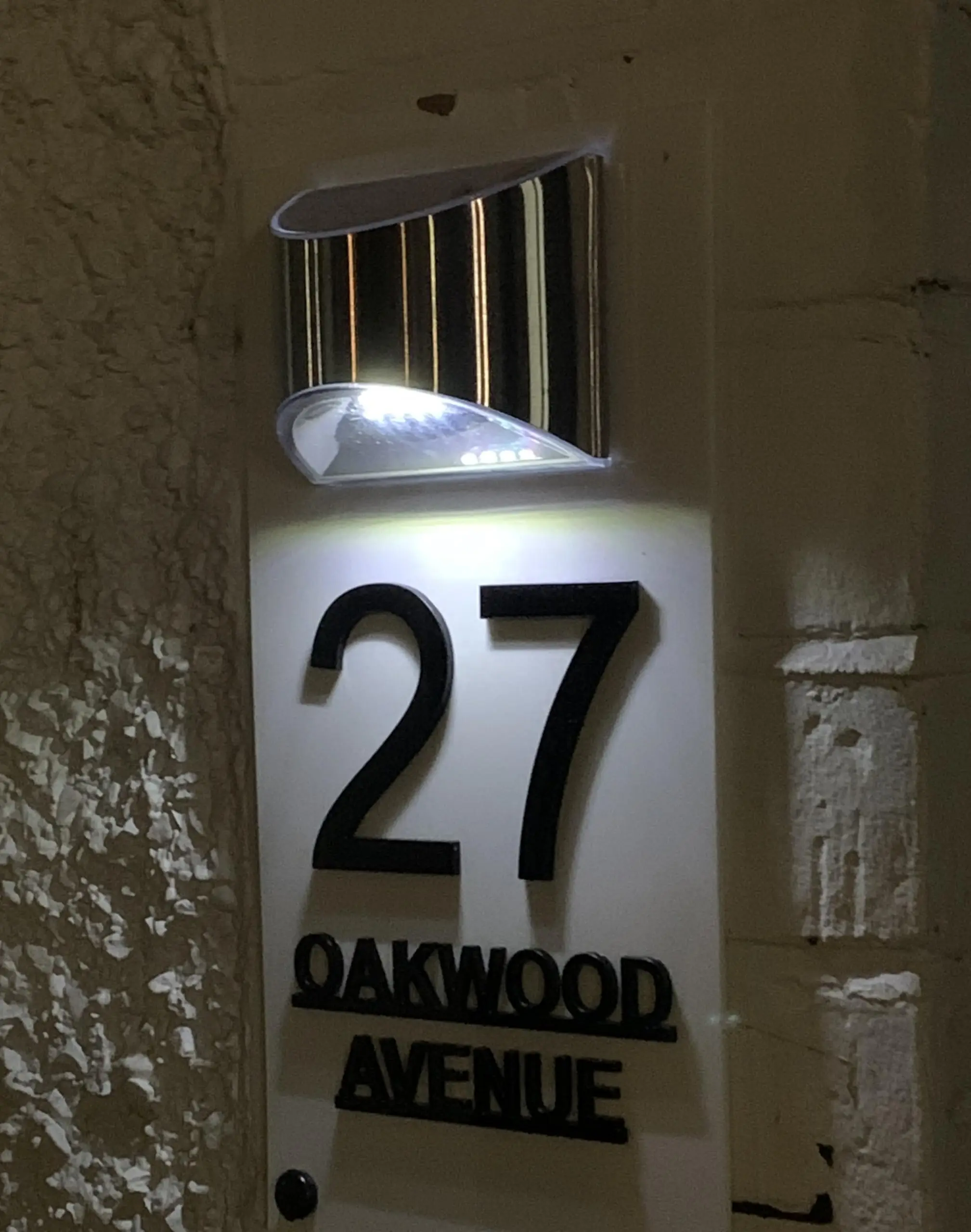 شخصية مخصصة رقم المنزل لوحة الإضاءة علامات الشمسية ثلاثية الأبعاد قطع الليزر الاكريليك اسم المنزل للخارجية عنوان اللوحة مضيئة #2