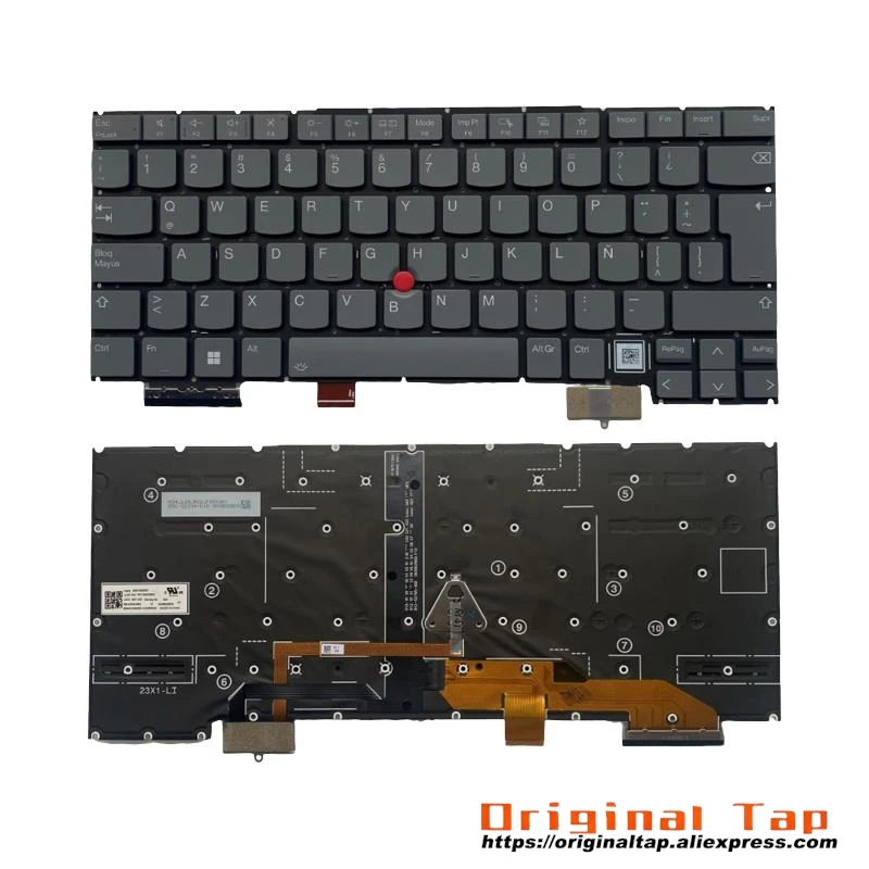 LAS Latin Spanish Backlit Keyboard for Lenovo Thinkpad X1 2 in 1 Gen 9 SN21K90120 SN21K90196