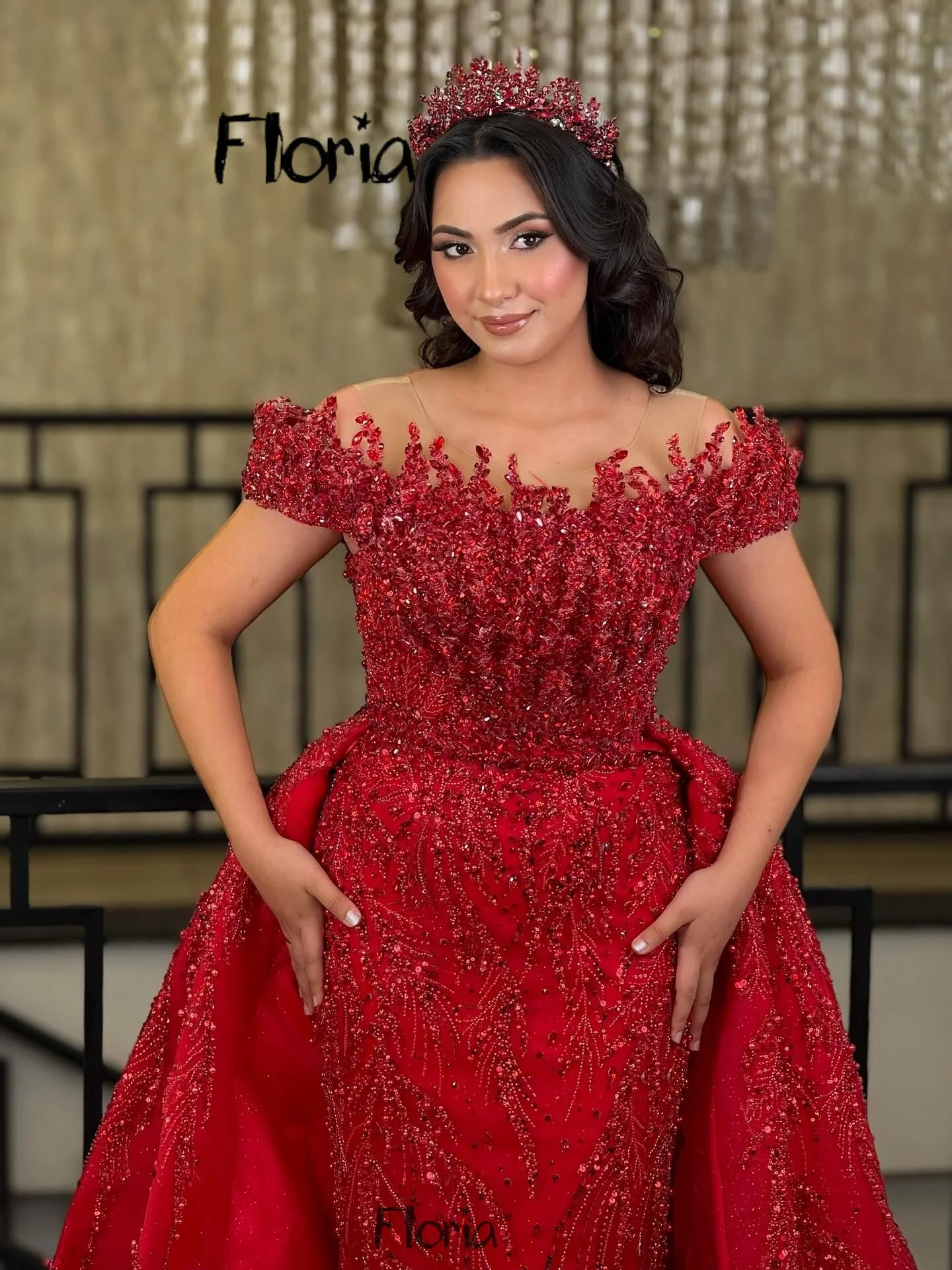 

Дубай Красное вечернее платье русалки с верхней юбкой Элегантные свадебные платья 2025 Длинные платья для выпускного вечера с открытыми плечами по индивидуальному заказу