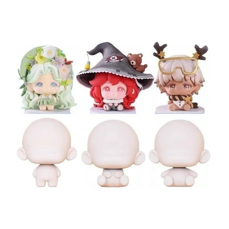 Q versão figura boneca rosto corpo molde de silicone argila ultraleve diy personagem dos desenhos animados modelagem argila de polímero fazendo ferramenta