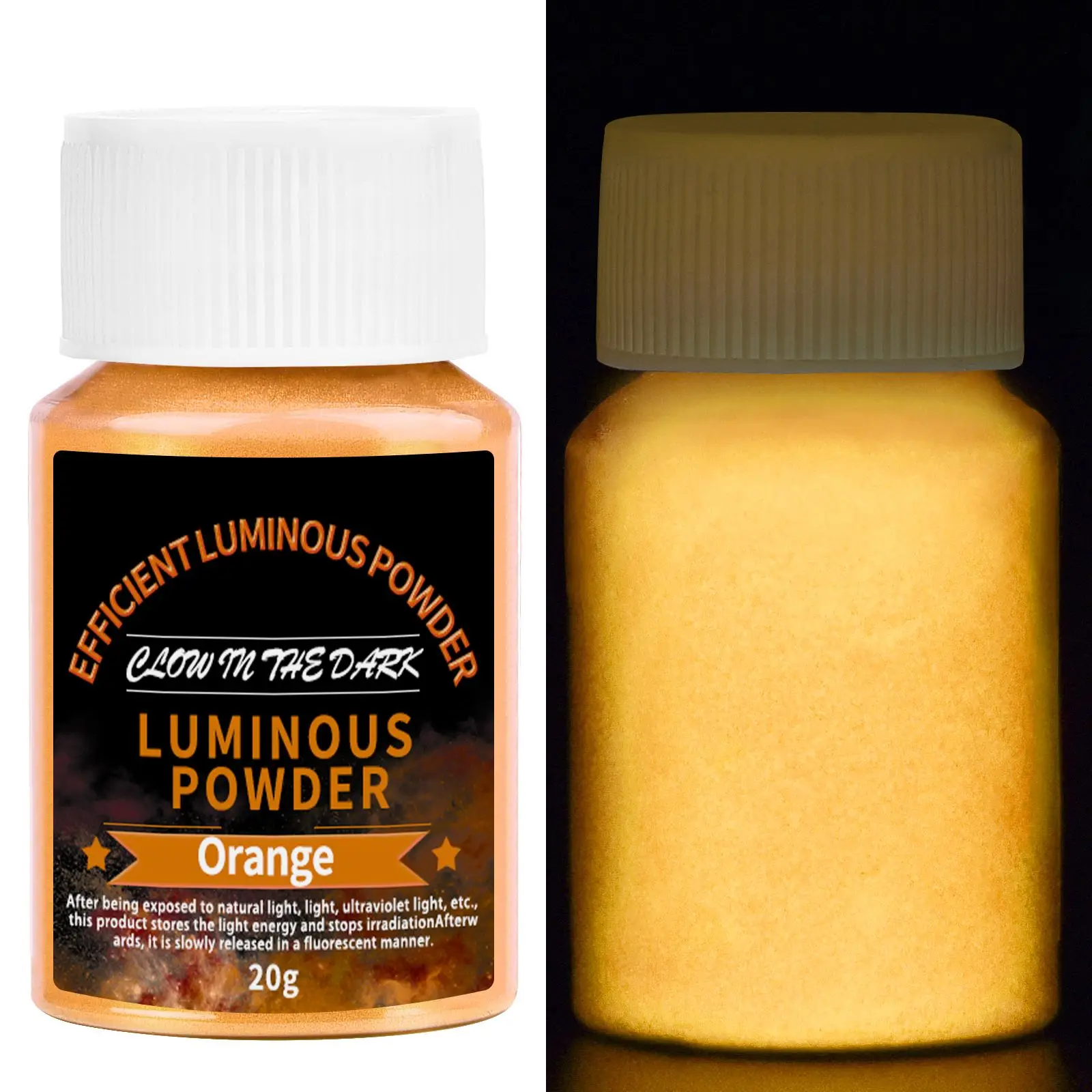 20 g langlebiges, helles, leuchtendes Pulver, Farbe, Epoxidharz-Pigment, leuchtet im Dunkeln, fluoreszierendes Pulver, DIY-Schmuckherstellung, Füllstoff