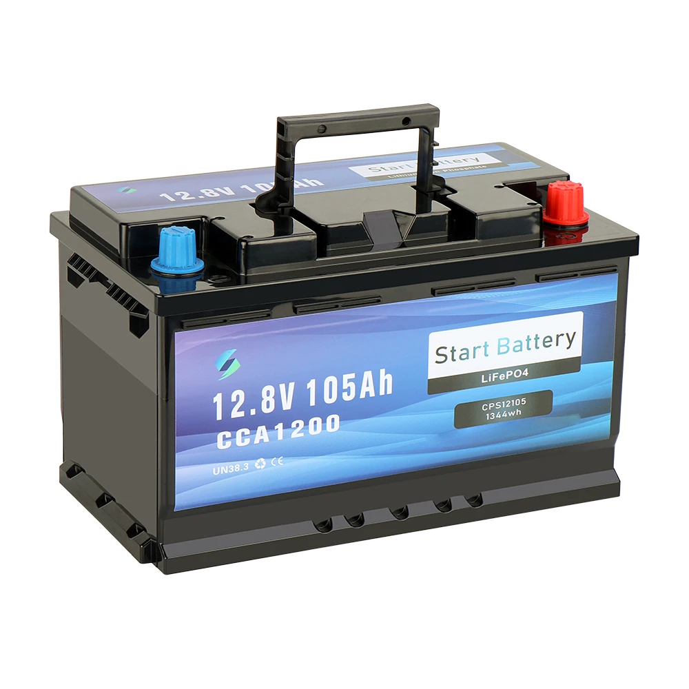 

Car Truck Marine Starting LiFePO4 Jump Start Stop Battery Lithium 12V Cranking Batteries 12V 105Ah