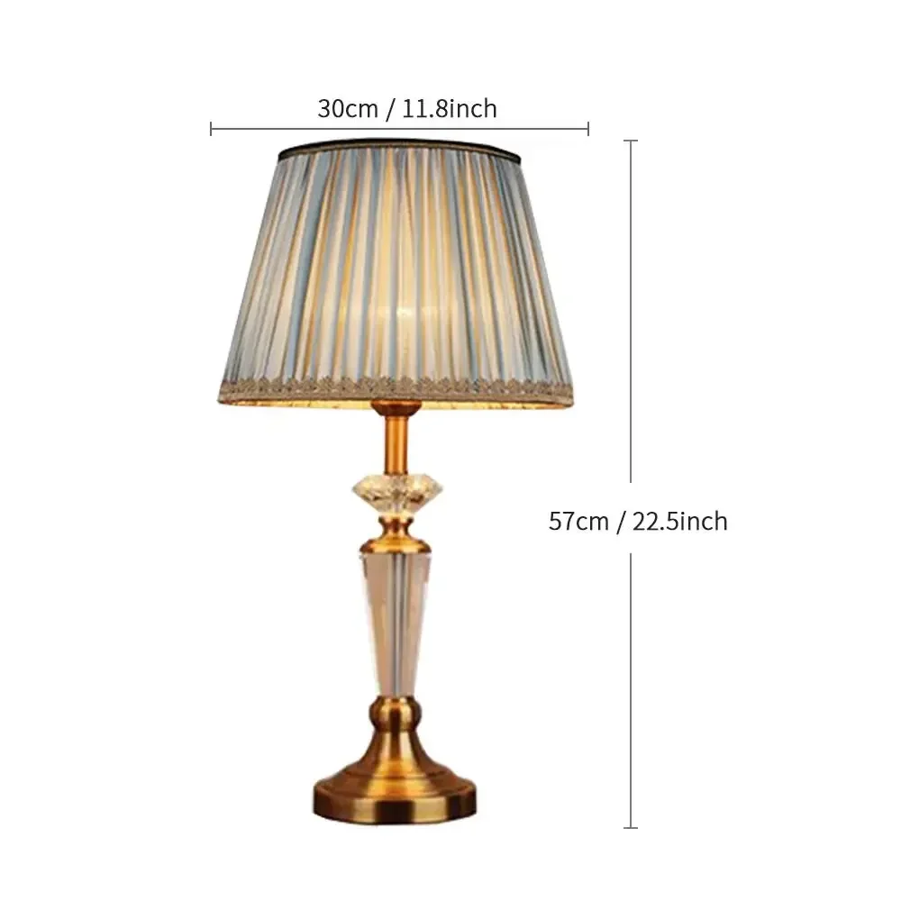Crystal Floor Lamp Retro Stand Light European Living Room Floor Lamp Bedroom Bed side Home Decoration Sofas side  Table Lamp