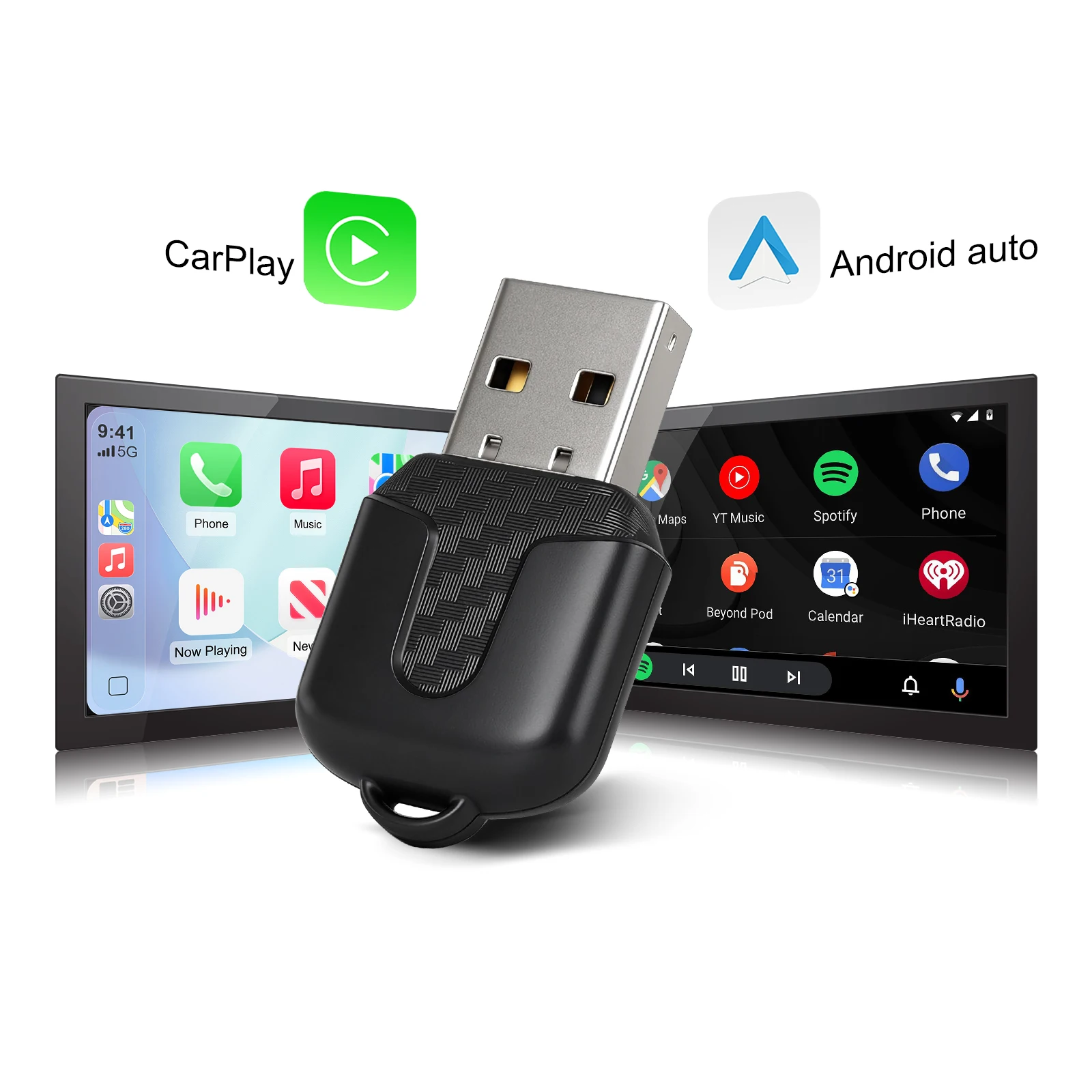 

Беспроводной адаптер CarPlay Android Auto 2 в 1, умная мини-бокс для заводского проводного автомобиля, беспроводной CarPlay Android Auto Plug and Play