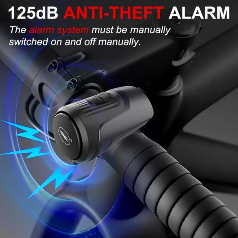 

ISURE MARINE Bicycle Horn With Anti-Theft Alarm Function 125 Decibels USB Charging Mountain Road Bike Electronic Bell