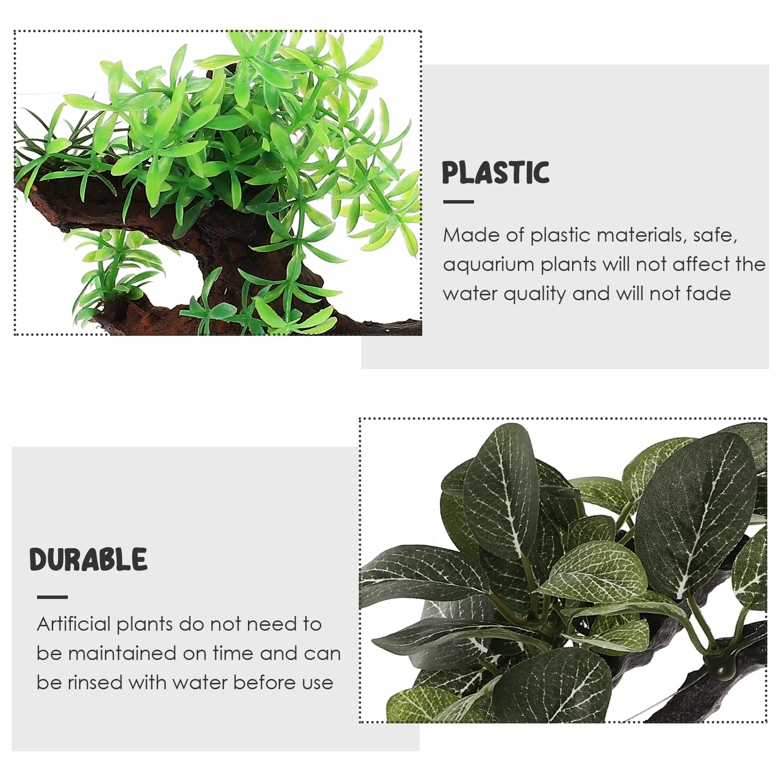 

2 Pcs Artificial Aquatic Plants Fish Tank Decoration Aquarium Simulation Fake for Hanging Small Accessories