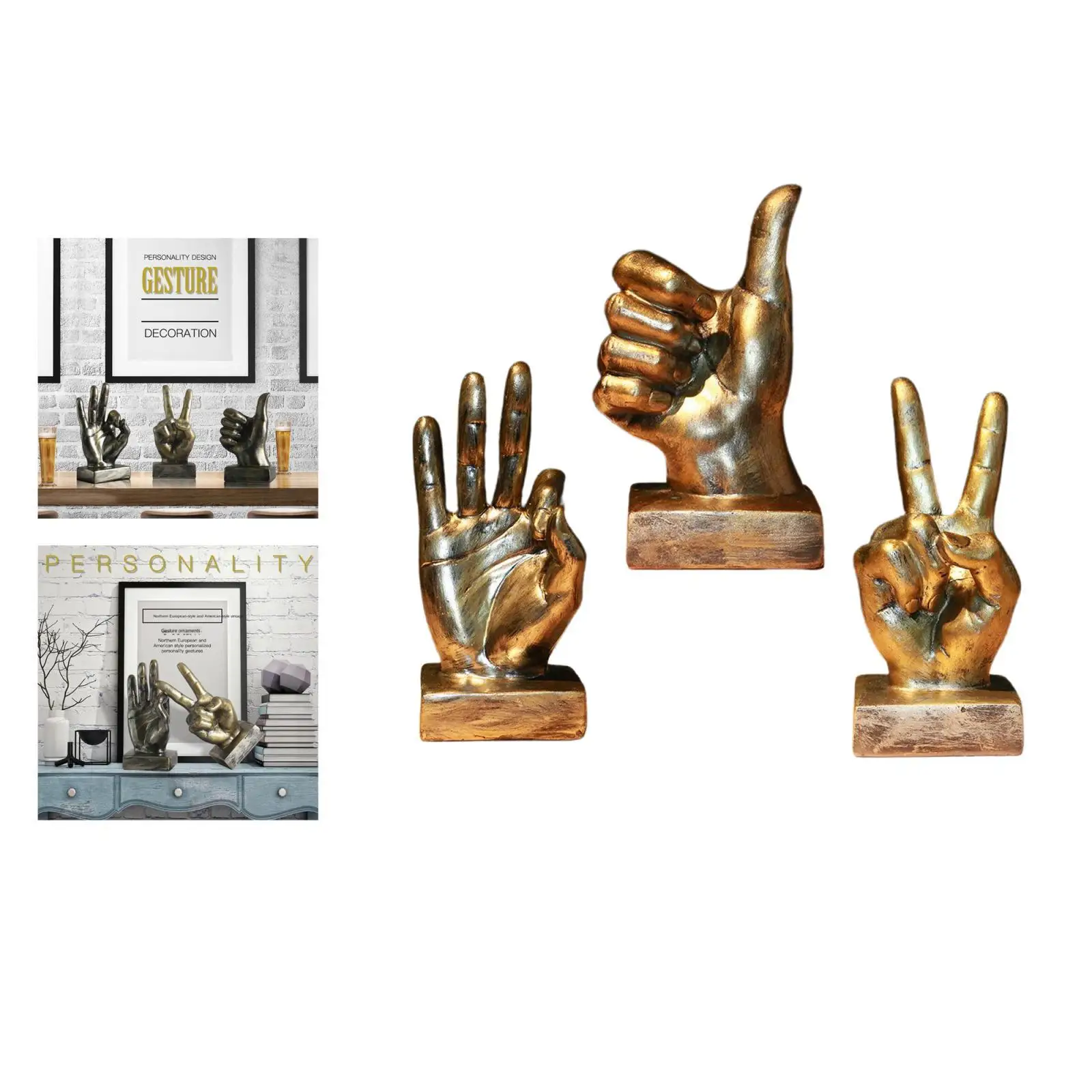 Art Hand Gesture Sculpture Ornament Figurine Statue Tabletop Decor Adornment