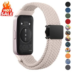 Magnetic Braided Loop for Huawei Band 9 8 Strap Accessories Adjustable Wristband Elastic Nylon Bracelet Correa Huawei Band9 band