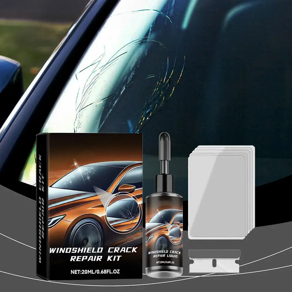 

Windshield Crack Repair Kit - DIY Windshield Repair Kit For Cars, Trucks, Suv Grade Glass Repair Resin With Uv Curing Tool Q9D6