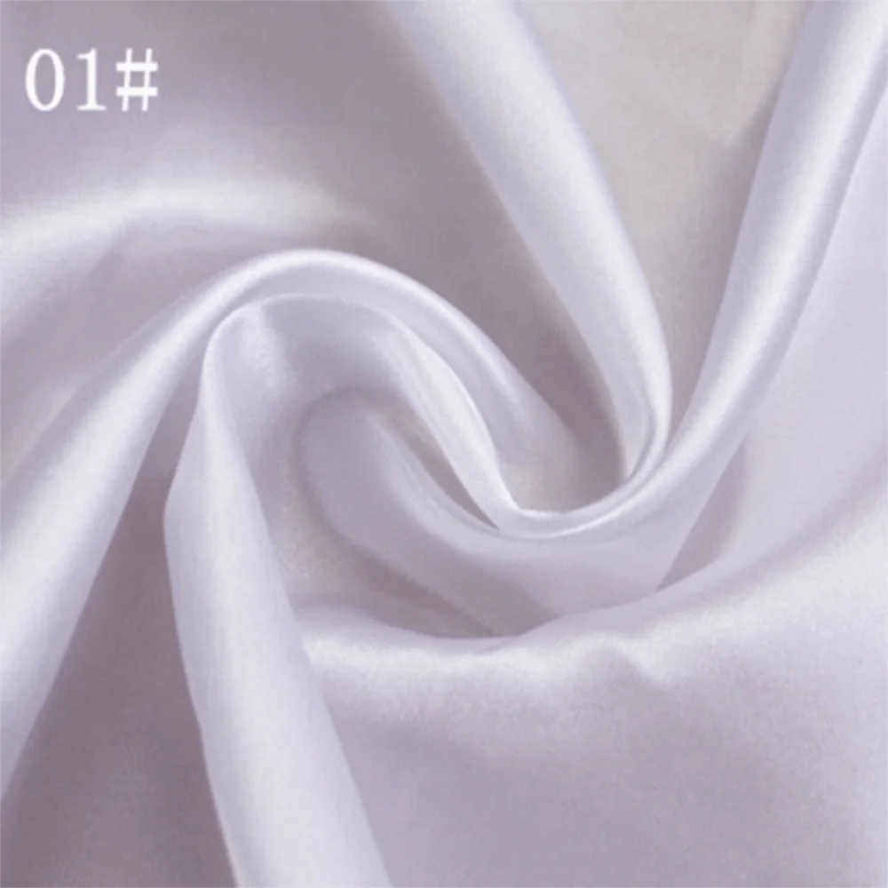 

DIY 150*100cm Satin Fabric Imitation Silk Solid Color Sewing Material Handmade Sequin Textile Cloth For Clothing Gift Box