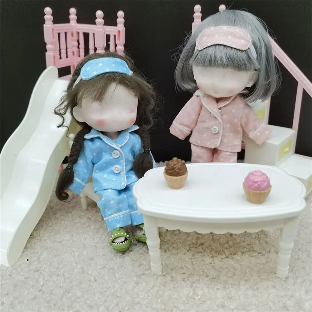 2024 New Doll Pajamas for OB11 Obitsu 11 Doll Accessories 1/11 1/12 Doll Clothes Sleep Clothes for 1/12BJD Doll Cute Clothes