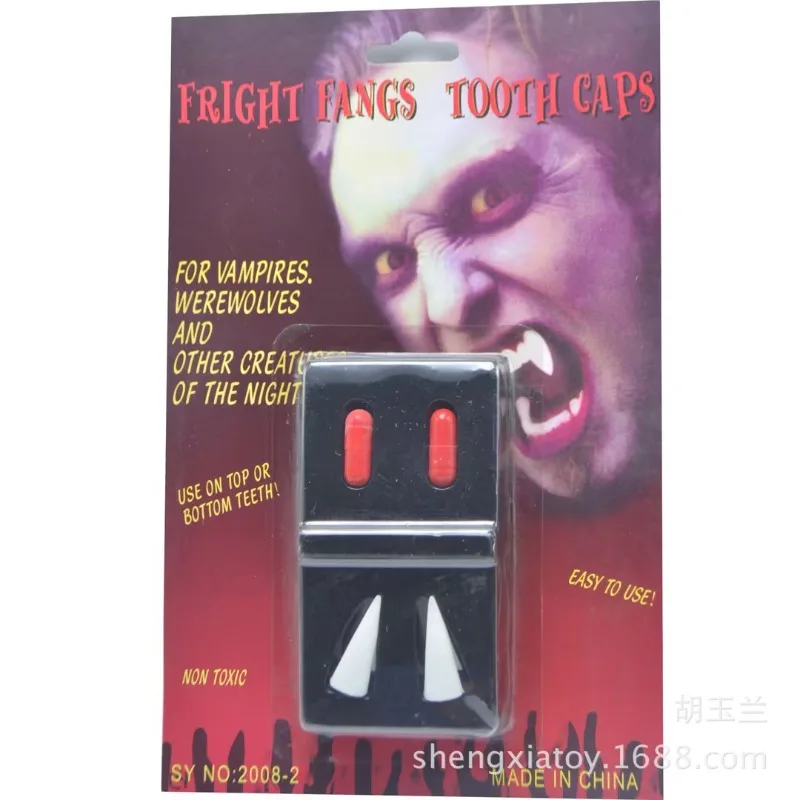 

Halloween Dress Up Movie Props Blood Pill Dentures White Zombie Teeth Vampire Dentures Teeth Whole Person Props