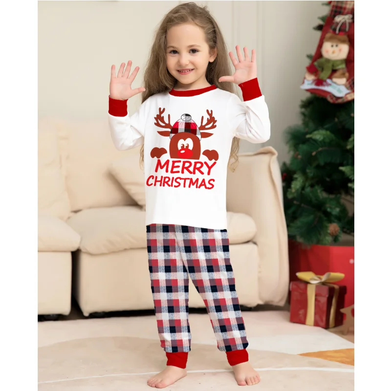 2024 Merry Christmas Print Pajamas Women Men Boys Girls Clothing Set Family Matching Outfits Soft Cute Pyjamas 2 Pieces Sets NEW