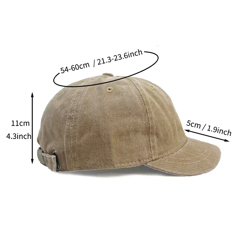1 Stück Vier-Jahreszeiten-Mode Kurzbrim-Baumwoll-Baseballkappe für Männer und Frauen, Verstellbare Trucker-Mütze im Dad-Hat-Stil mit Niedrigem Profil – Detail 3