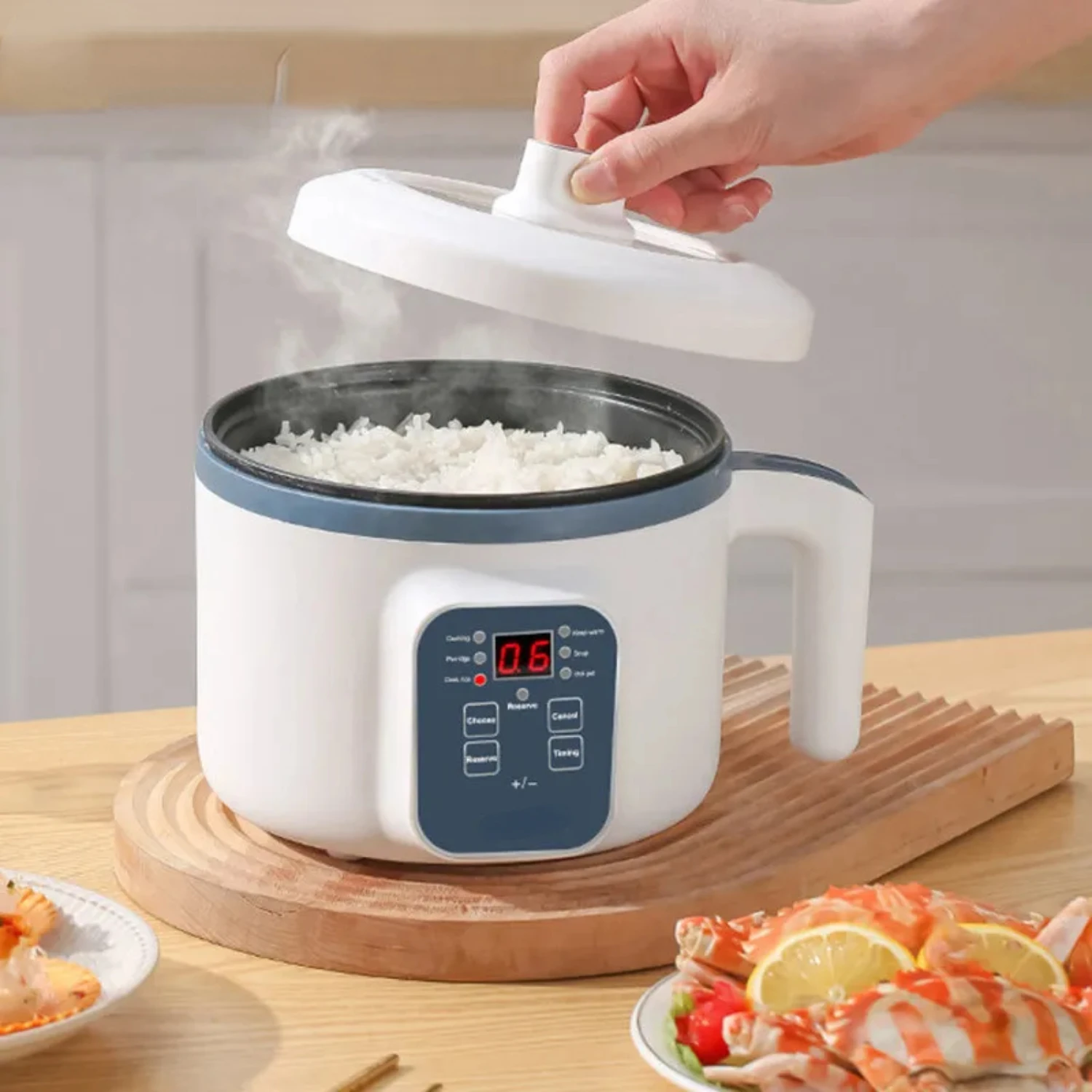 

Rice Cooker Multicooker Multifunction Pot Mini Hotpot Pan Soup Appliances for The Kitchen Pots Offers 1-2 People