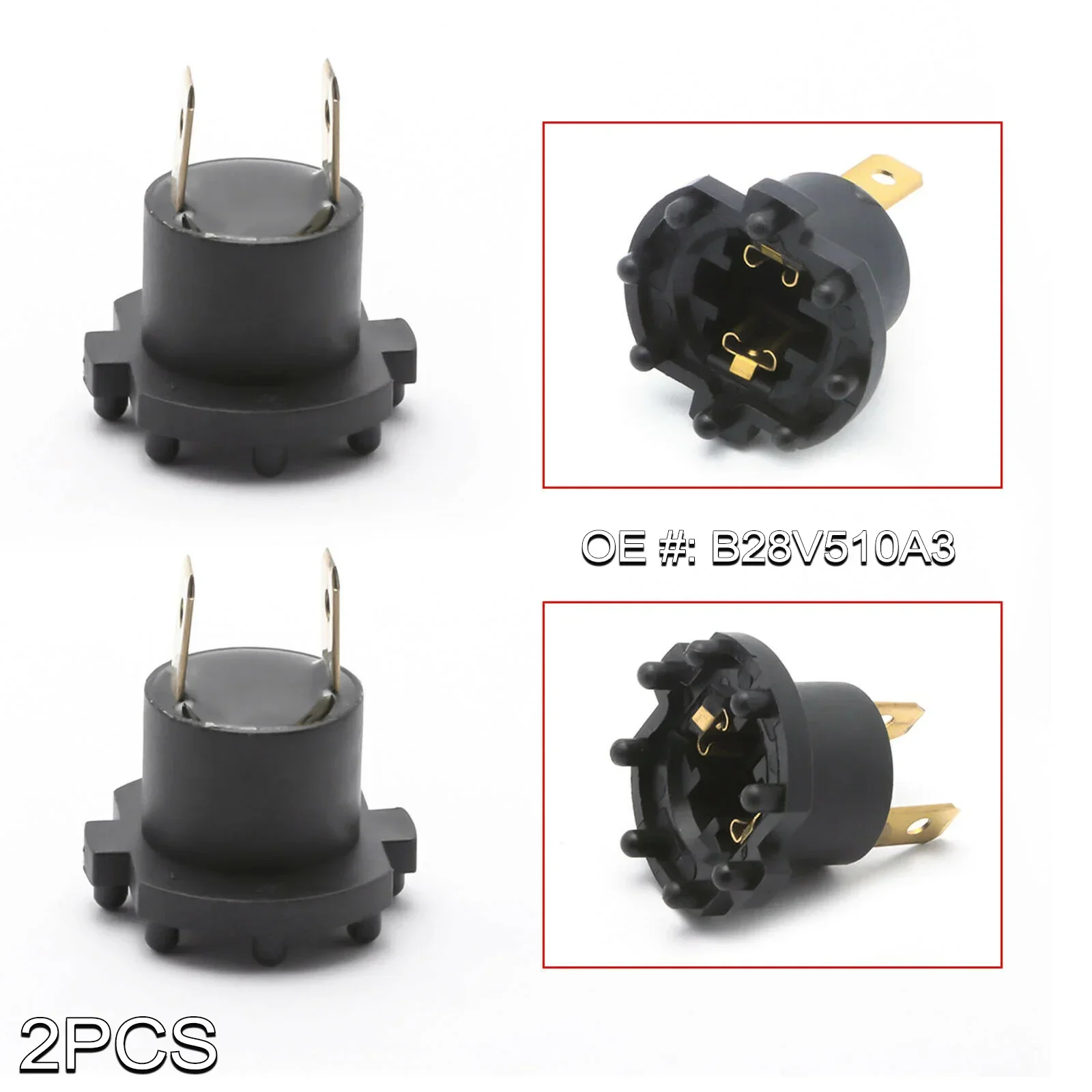 2pcs 645-540 H7 Bulb Car Headlight Socket Base Male Adapter Harness Wireless Retainer Holder For Mazda 3 5 Kawasaki Aprilia
