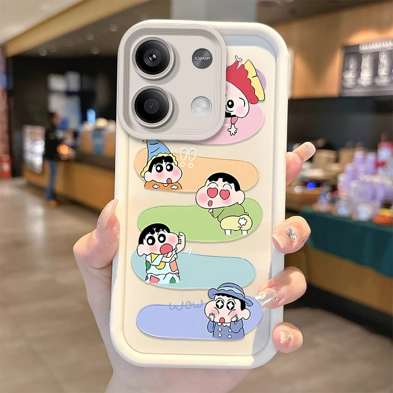 Lovely C-Crayon Shin-chan Phone Case for Redmi Note 13 12 Pro Plus 5G Note 13 12 11 10 9 Pro 12C 10C 9C A2 A1 Shockproof Covers