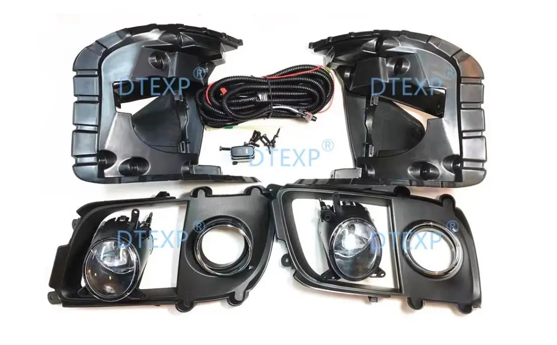 Fog Lamp Set for Evo 10 Shell Fog Lamp Support and Silver Ring Cover Shell for Evo X 1 Kit Shell