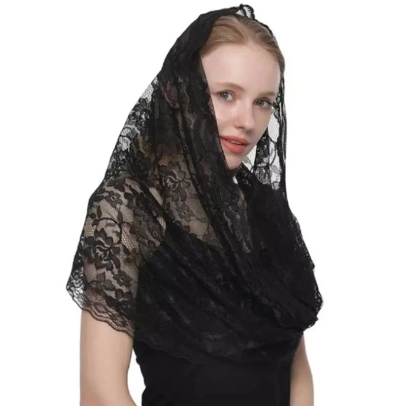 Latin Mass Headscarf Veil for Women Catholic Church Mantilla Veil Head Covering Mass Veil Tulle Bride Veil Party Wear